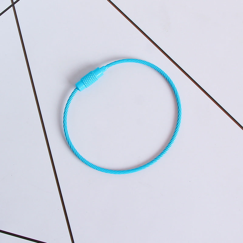 Wholesale Metal DIY Color Spray Painted Wire Ring Diameter 5cm Keychain Accessories